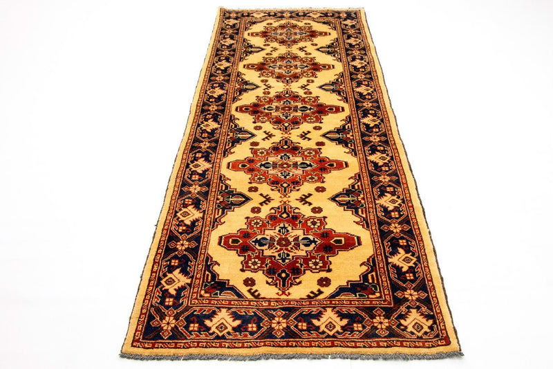 Loper Afghaans tapijt - Hatshlu - 283 x 86 cm - beige