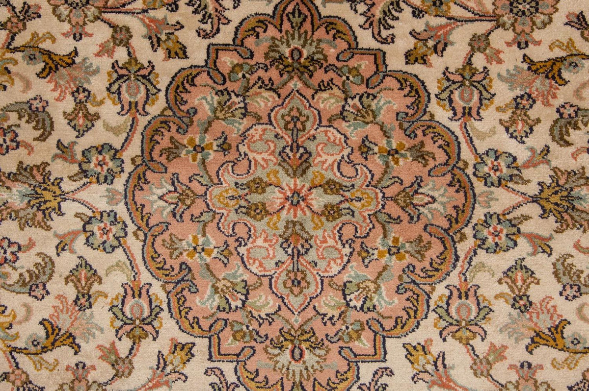 Zijden tapijt - Kashmir Silk - 184 x 124 cm - beige