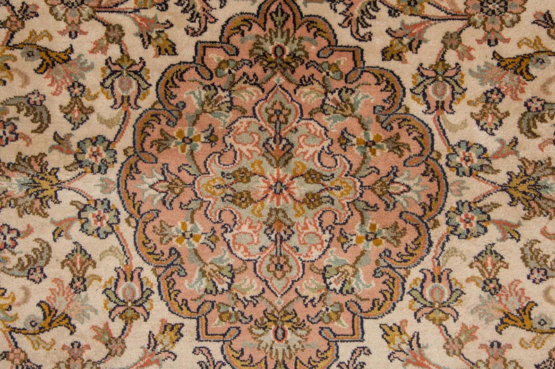 Zijden tapijt - Kashmir Silk - 184 x 124 cm - beige