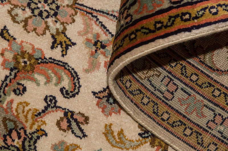 Zijden tapijt - Kashmir Silk - 184 x 124 cm - beige