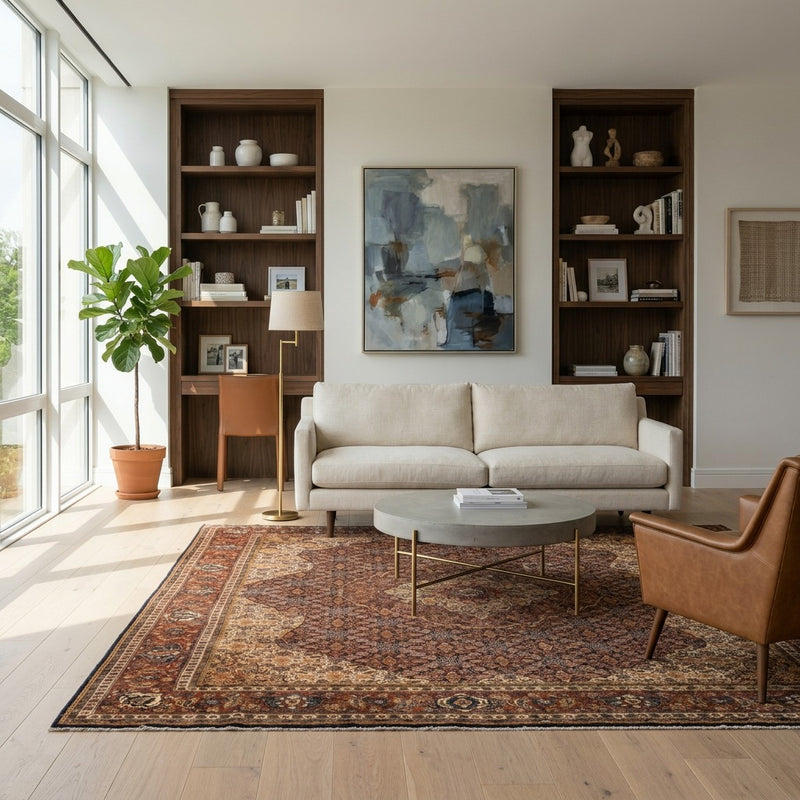 Sarouk Tapijt 210x337cm - Perzisch tapijt - donkerblauw