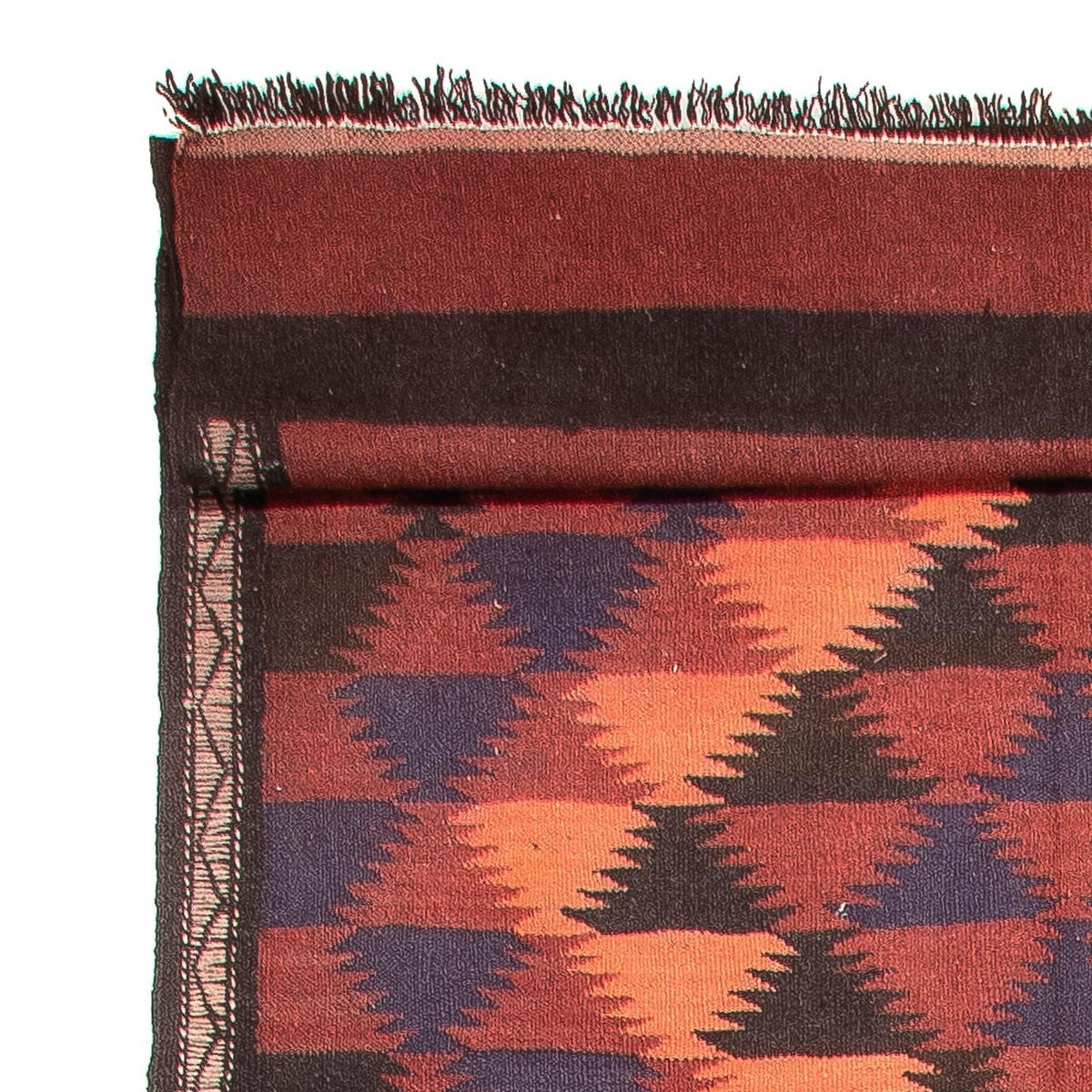 Loper Kelim tapijt - Oud - 450 x 135 cm - bruin