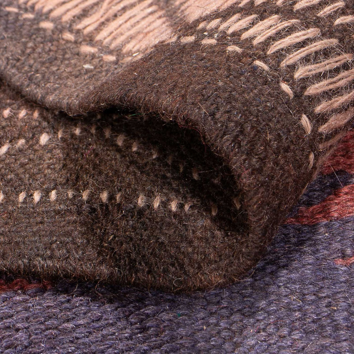 Loper Kelim tapijt - Oud - 450 x 135 cm - bruin