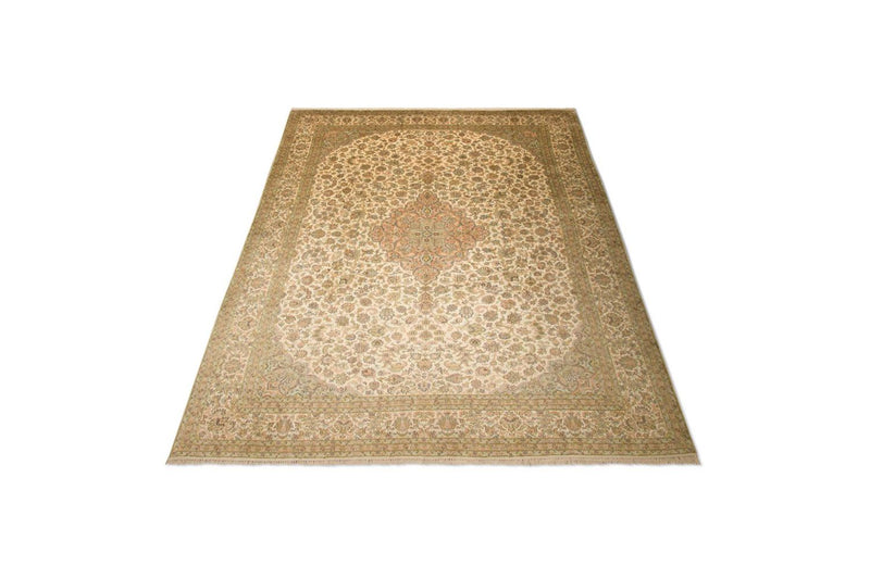 Zijden tapijt - Kashmir Silk - 335 x 243 cm - beige