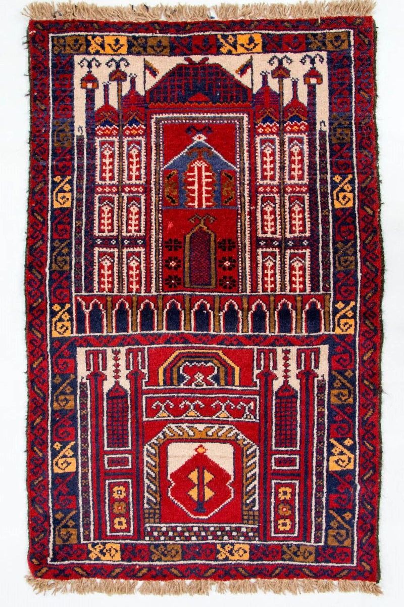 Baluch tapijt - 127 x 77 cm - veelkleurig
