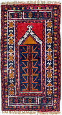 Baluch tapijt - 130 x 76 cm - veelkleurig