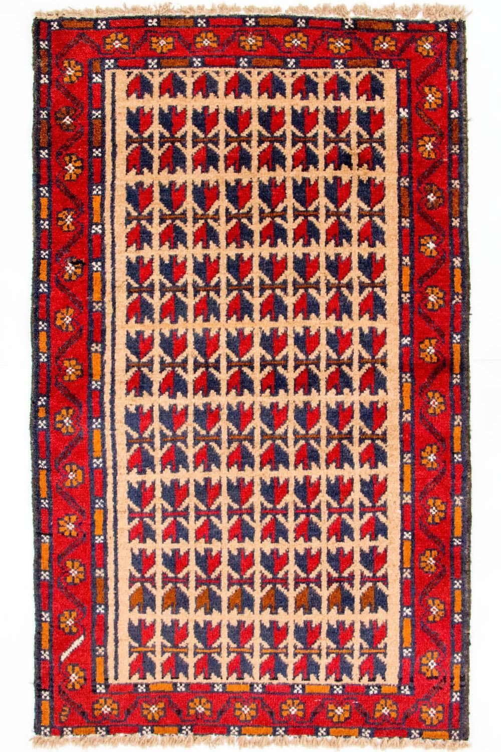 Baluch tapijt - 130 x 77 cm - rood