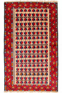 Baluch tapijt - 130 x 77 cm - rood