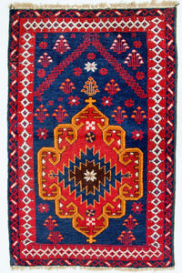 Baluch tapijt - 130 x 82 cm - blauw