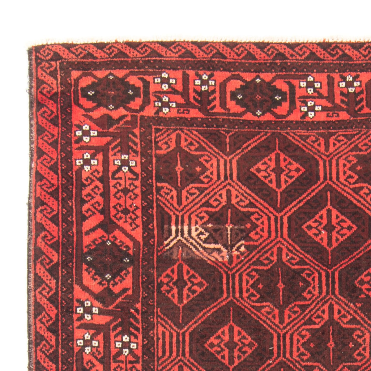 Loper Baluch tapijt - 196 x 102 cm - rood