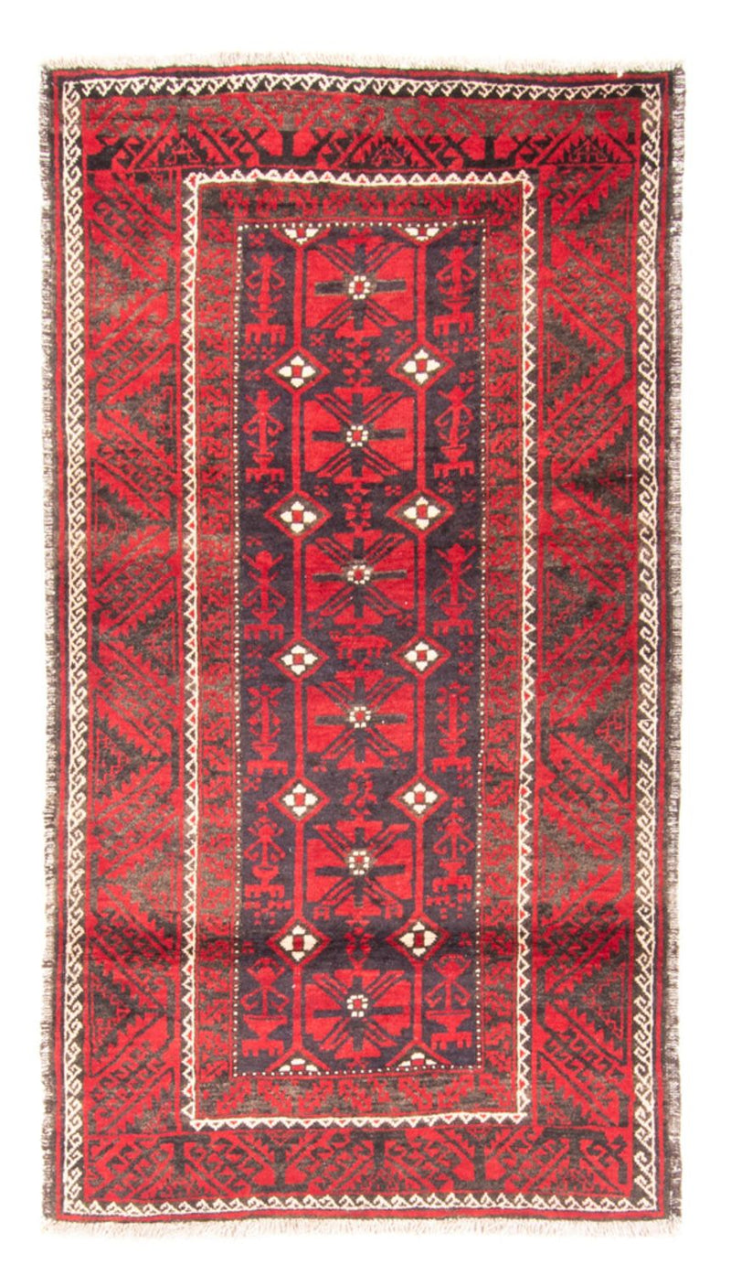 Loper Baluch tapijt - 205 x 112 cm - rood