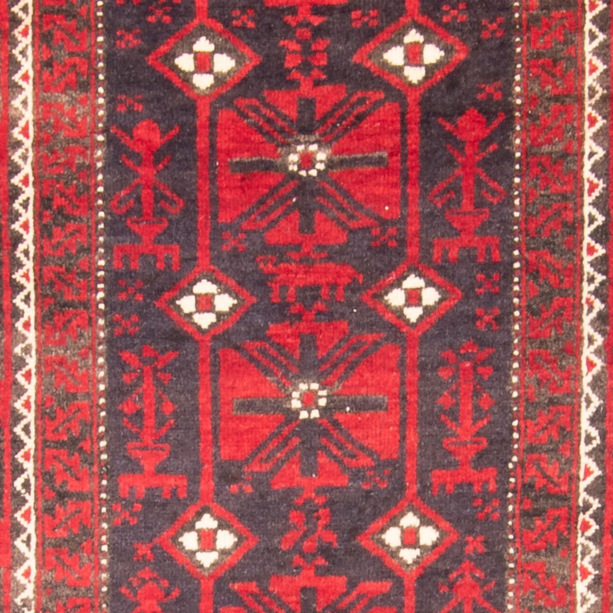 Loper Baluch tapijt - 205 x 112 cm - rood