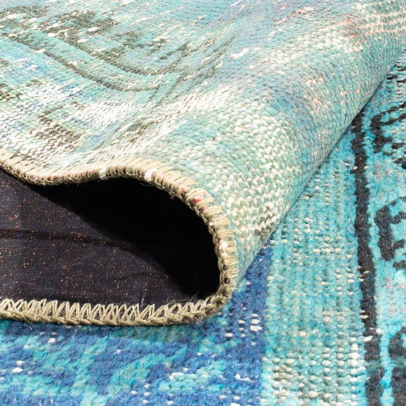 Vintage tapijt - 305 x 198 cm - turkoois