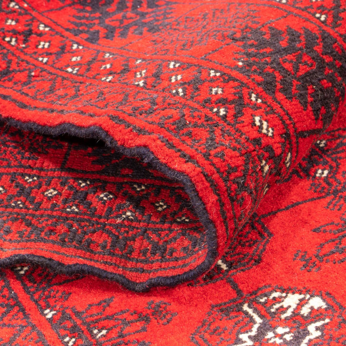 Loper Turkaman tapijt - 194 x 85 cm - rood