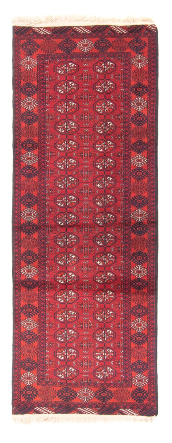 Loper Turkaman tapijt - 194 x 74 cm - rood