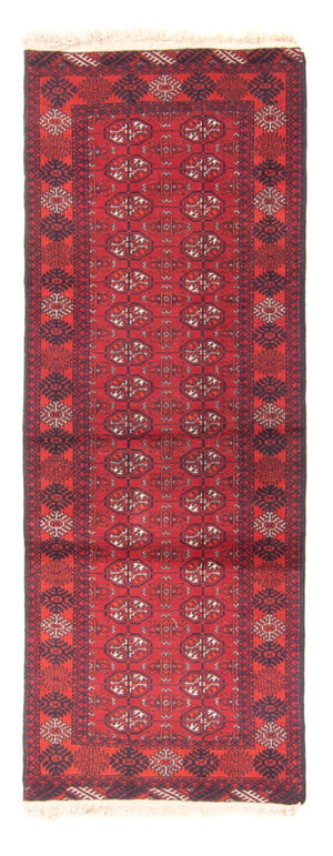 Loper Turkaman tapijt - 194 x 74 cm - rood