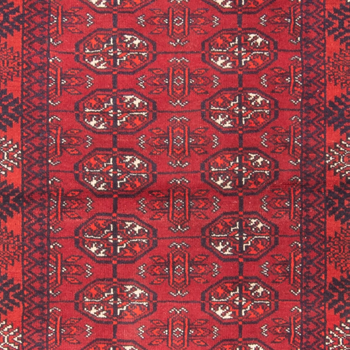 Loper Turkaman tapijt - 194 x 74 cm - rood