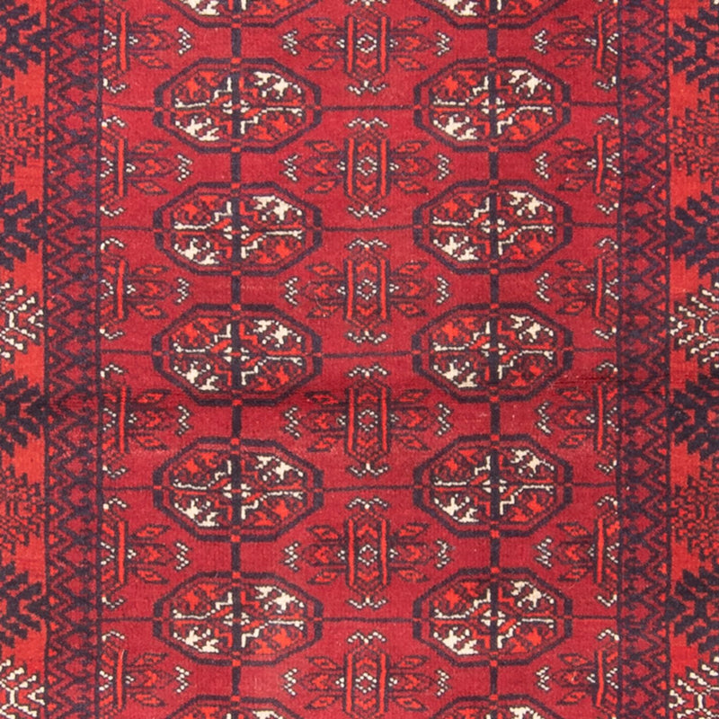 Loper Turkaman tapijt - 194 x 74 cm - rood