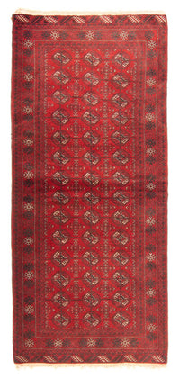Loper Turkaman tapijt - 201 x 86 cm - rood