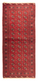 Loper Turkaman tapijt - 201 x 86 cm - rood