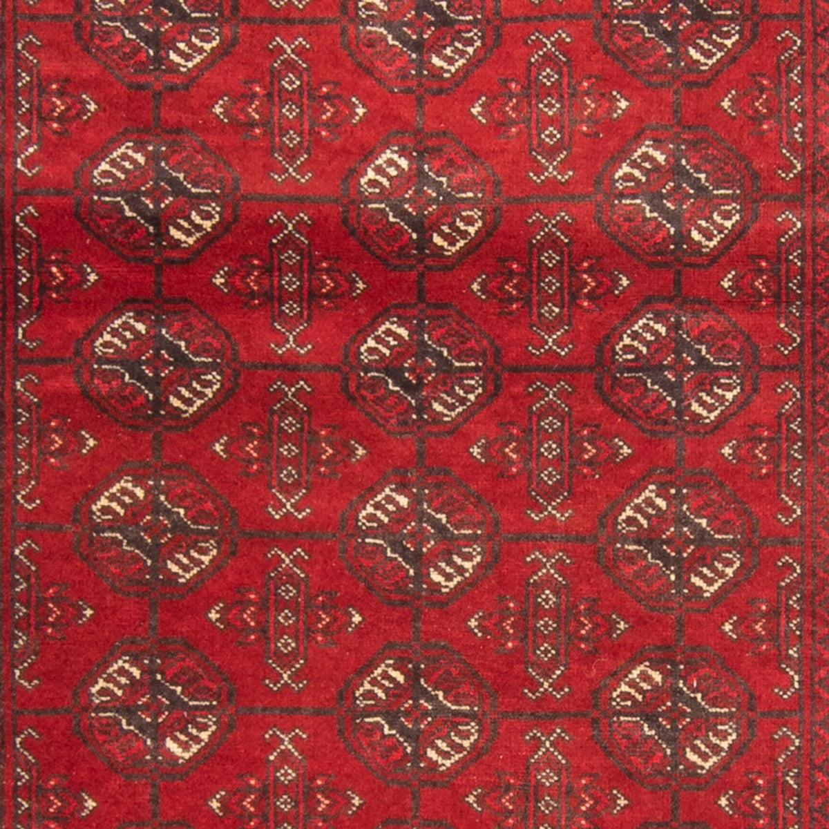 Loper Turkaman tapijt - 201 x 86 cm - rood