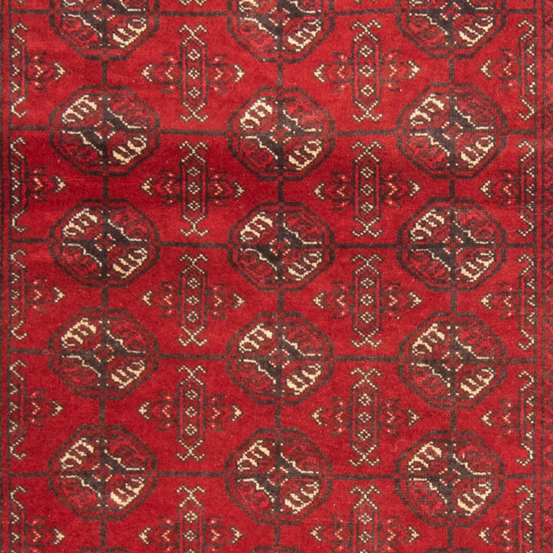 Loper Turkaman tapijt - 201 x 86 cm - rood