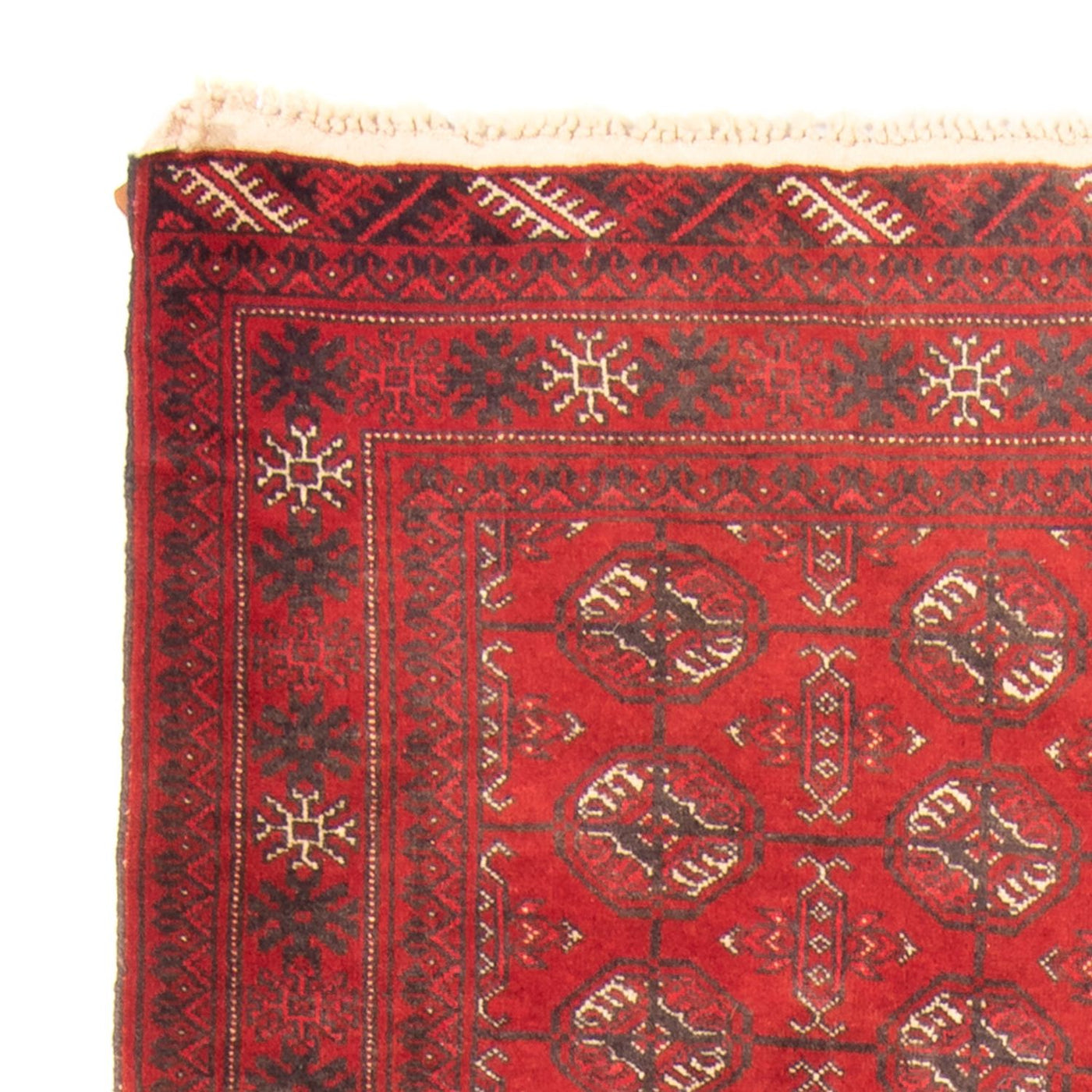 Loper Turkaman tapijt - 201 x 86 cm - rood