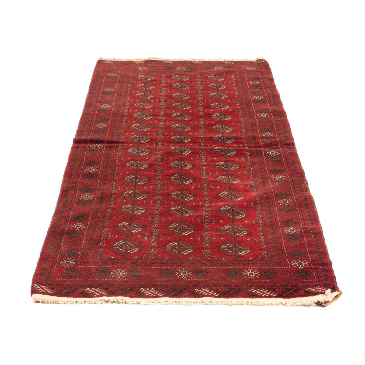 Loper Turkaman tapijt - 201 x 86 cm - rood