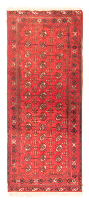 Loper Turkaman tapijt - 196 x 83 cm - rood