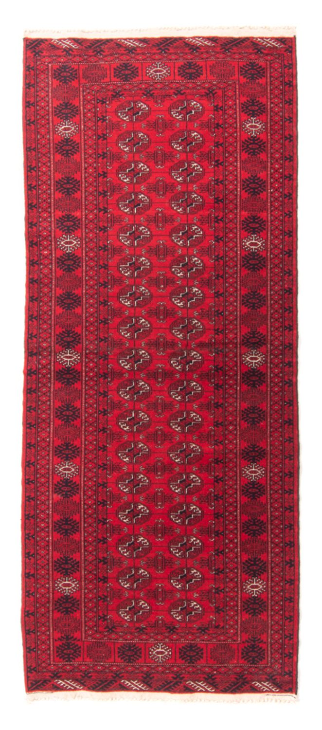 Loper Turkaman tapijt - 197 x 80 cm - rood