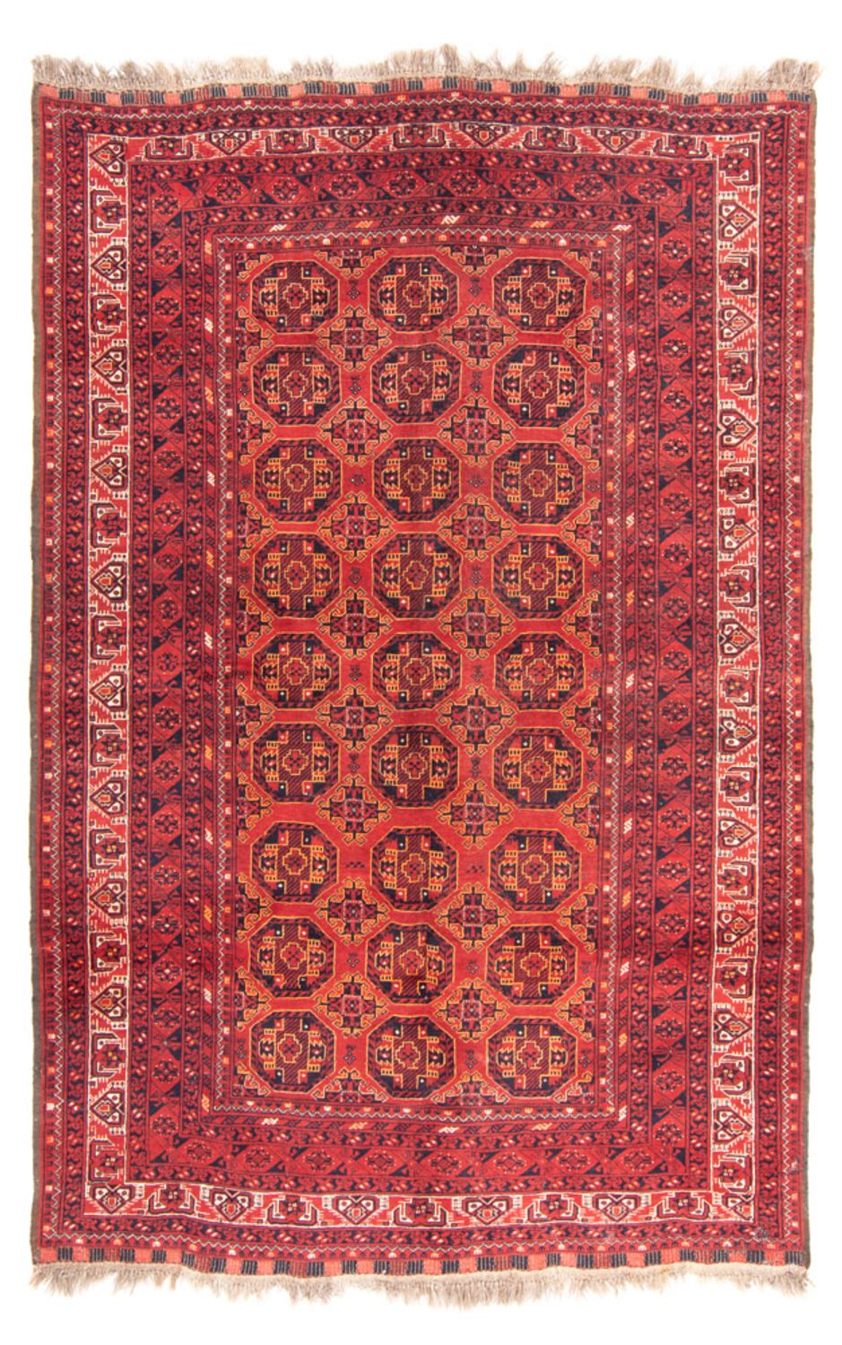 Turkaman tapijt - 246 x 157 cm - rood