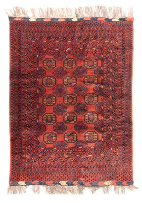 Turkaman tapijt - 200 x 148 cm - rood