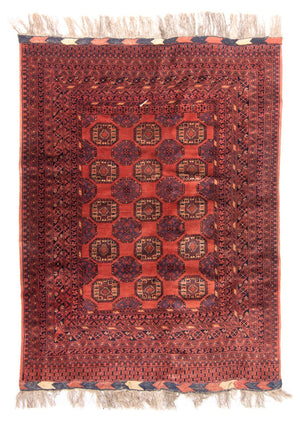 Turkaman tapijt - 200 x 148 cm - rood