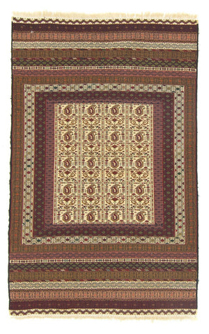 Kelim tapijt - Oosters - 196 x 123 cm - beige