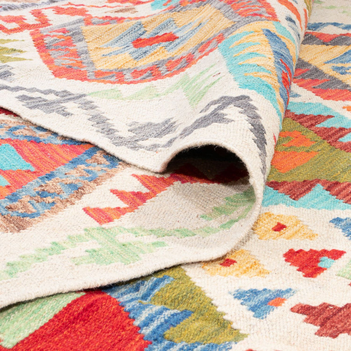 Kelim tapijt - Splash - 248 x 177 cm - veelkleurig