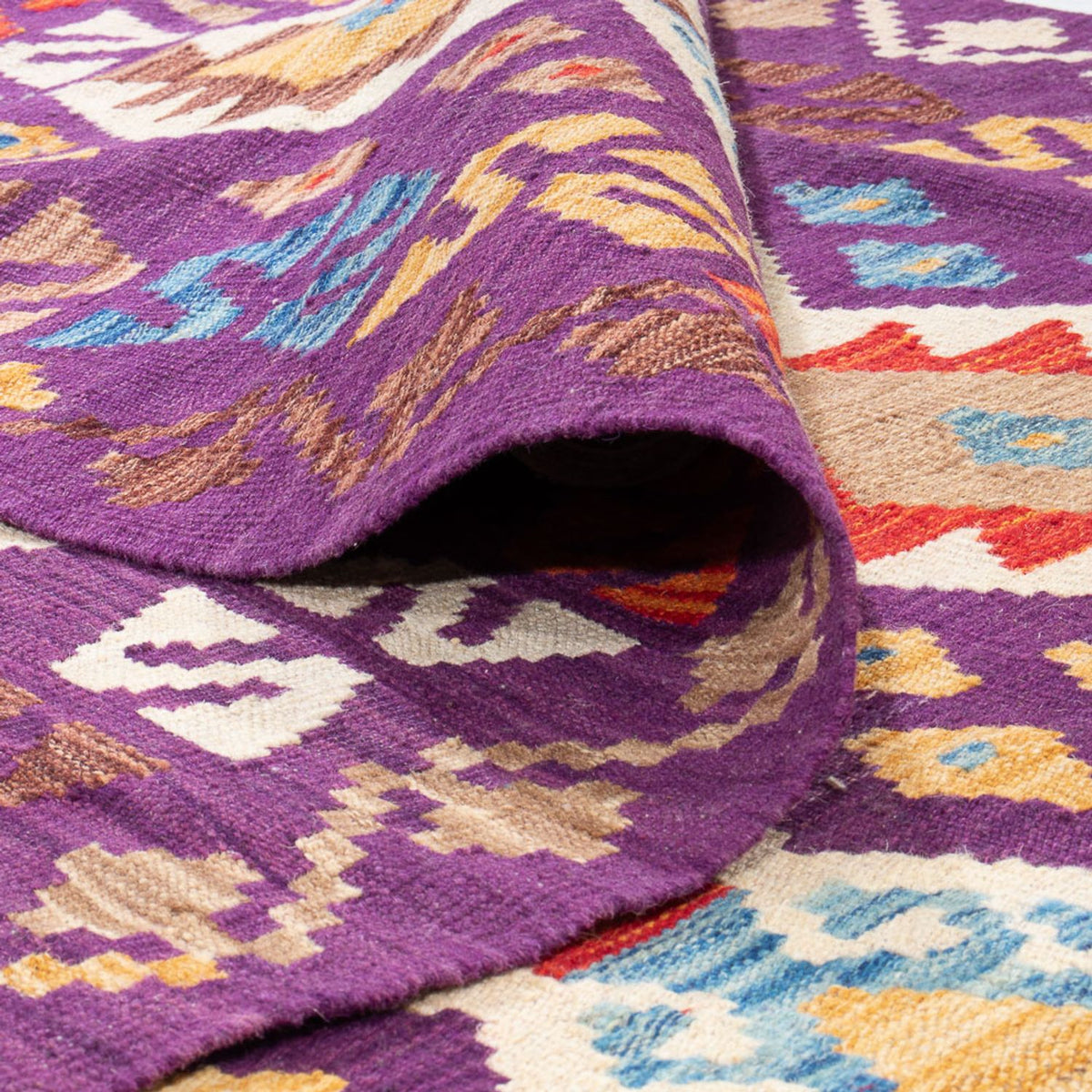 Kelim tapijt - Splash - 256 x 178 cm - veelkleurig