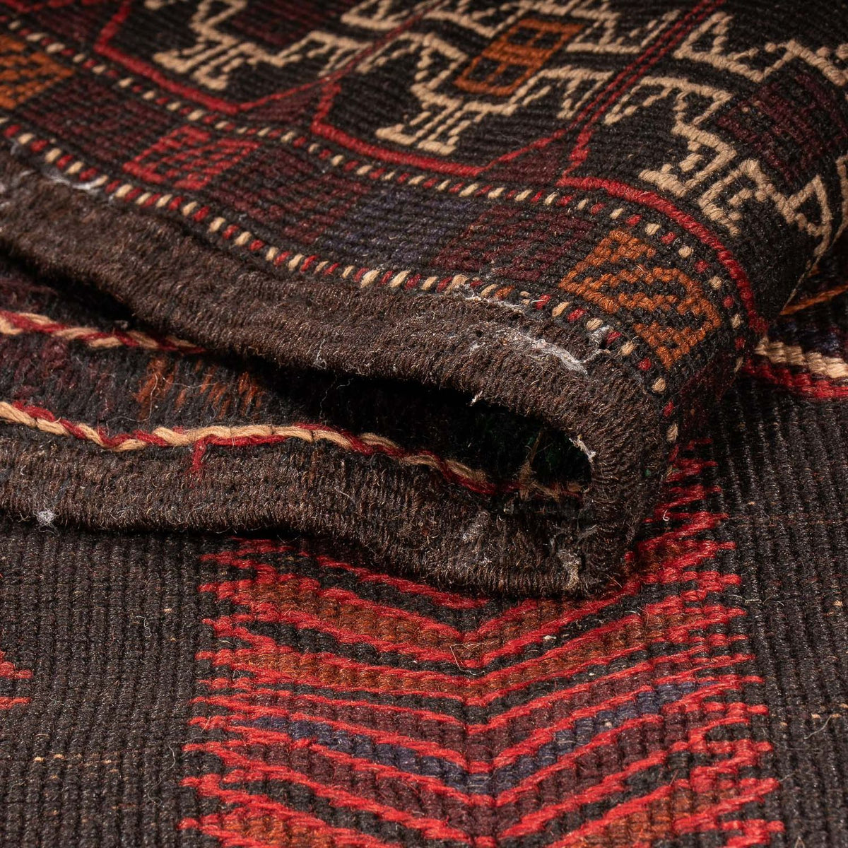 Afghaans tapijt - 189 x 127 cm - bruin