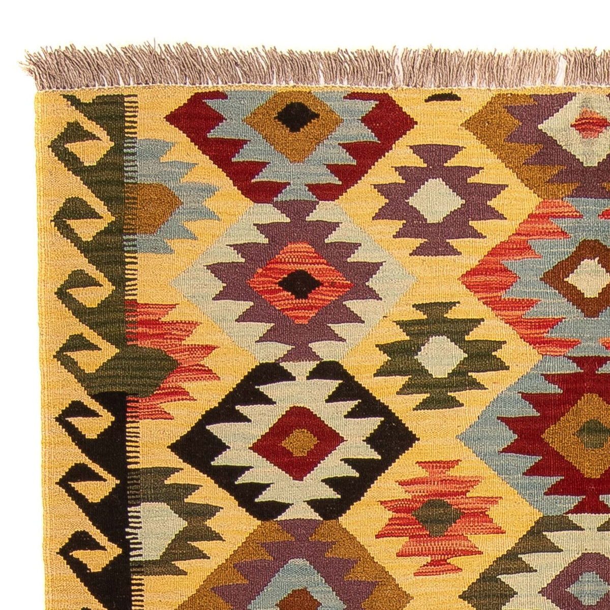 Kelim tapijt - Splash - 204 x 144 cm - veelkleurig