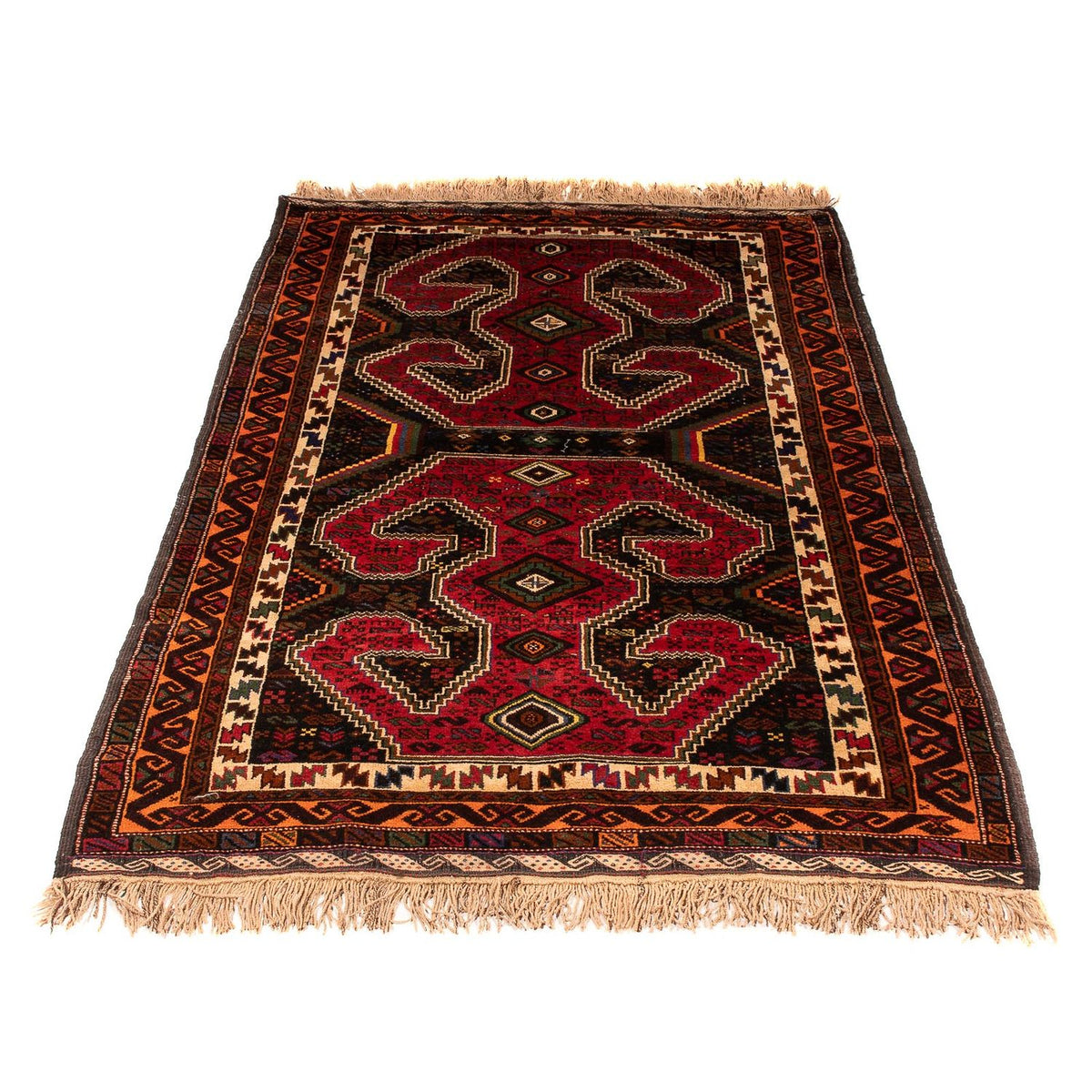 Loper Baluch tapijt - 214 x 115 cm - veelkleurig