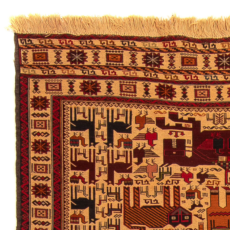 Kelim tapijt - Oosters - 197 x 129 cm - lichtbruin