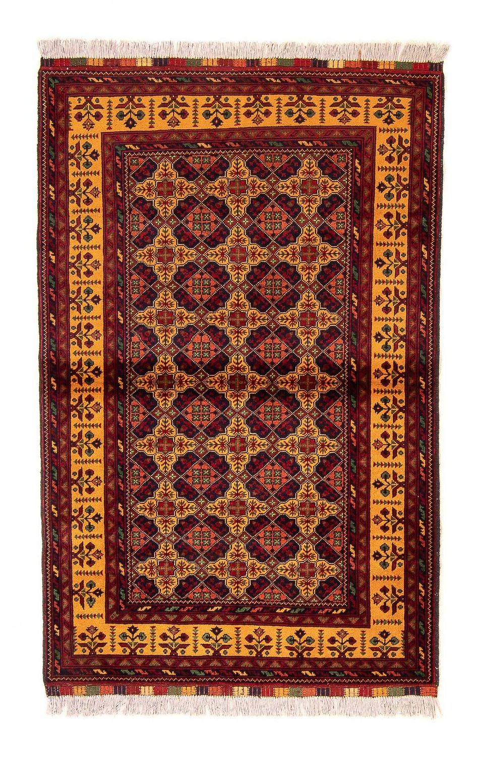 Loper Afghaans tapijt - Bukhara - 208 x 90 cm - veelkleurig
