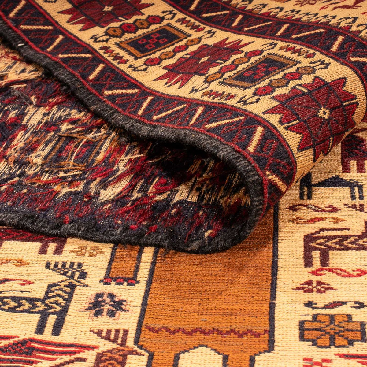 Kelim tapijt - Oosters - 194 x 124 cm - lichtbruin