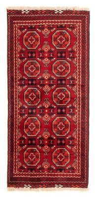Loper Afghaans tapijt - 106 x 49 cm - donkerrood