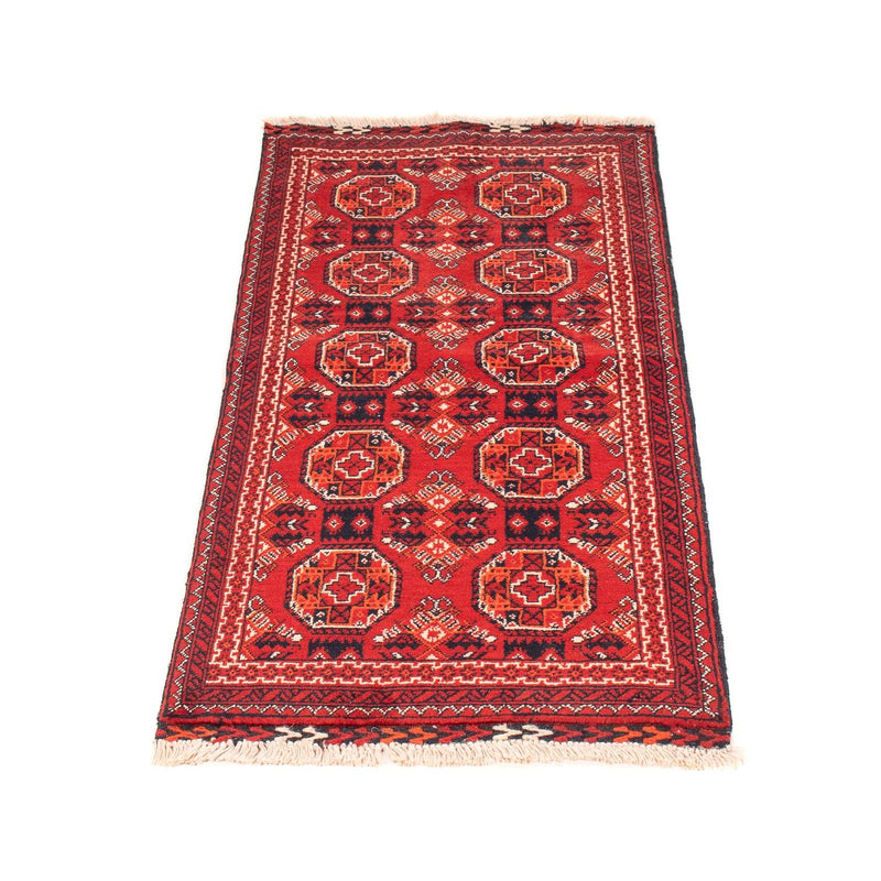 Loper Afghaans tapijt - 106 x 49 cm - donkerrood
