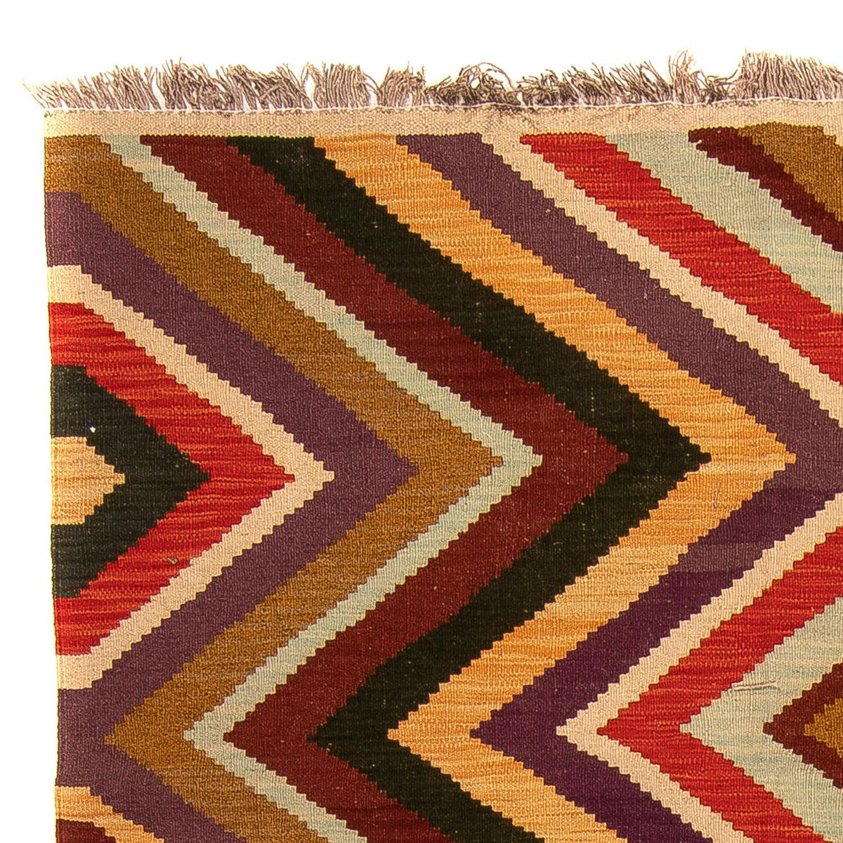 Kelim tapijt - Splash - 203 x 145 cm - veelkleurig