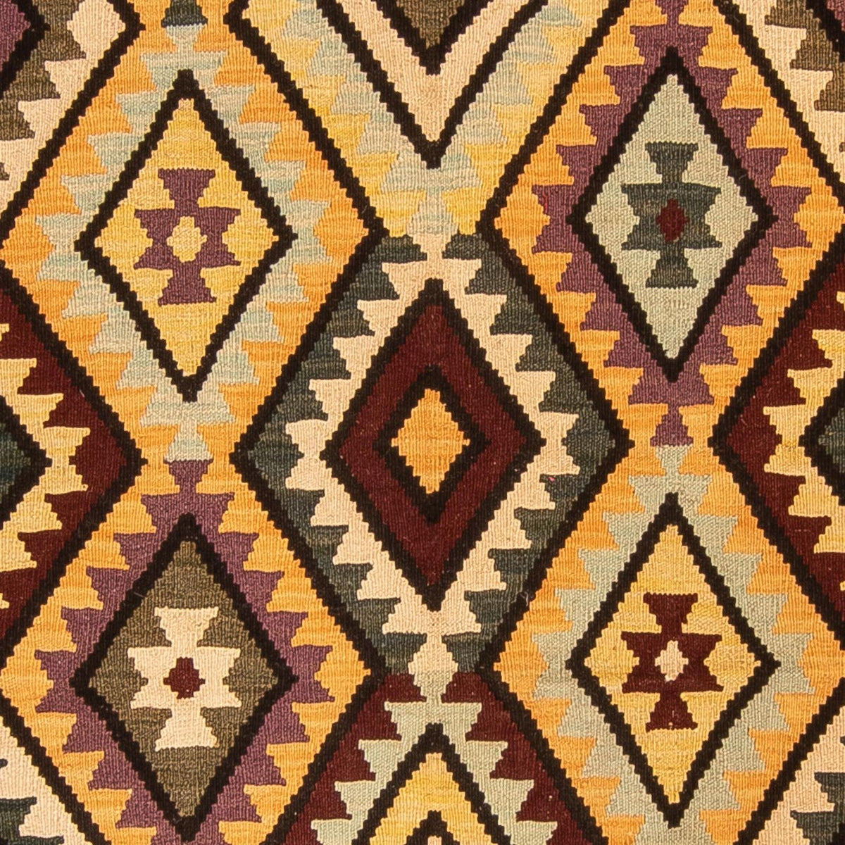 Kelim tapijt - Splash - 193 x 154 cm - veelkleurig