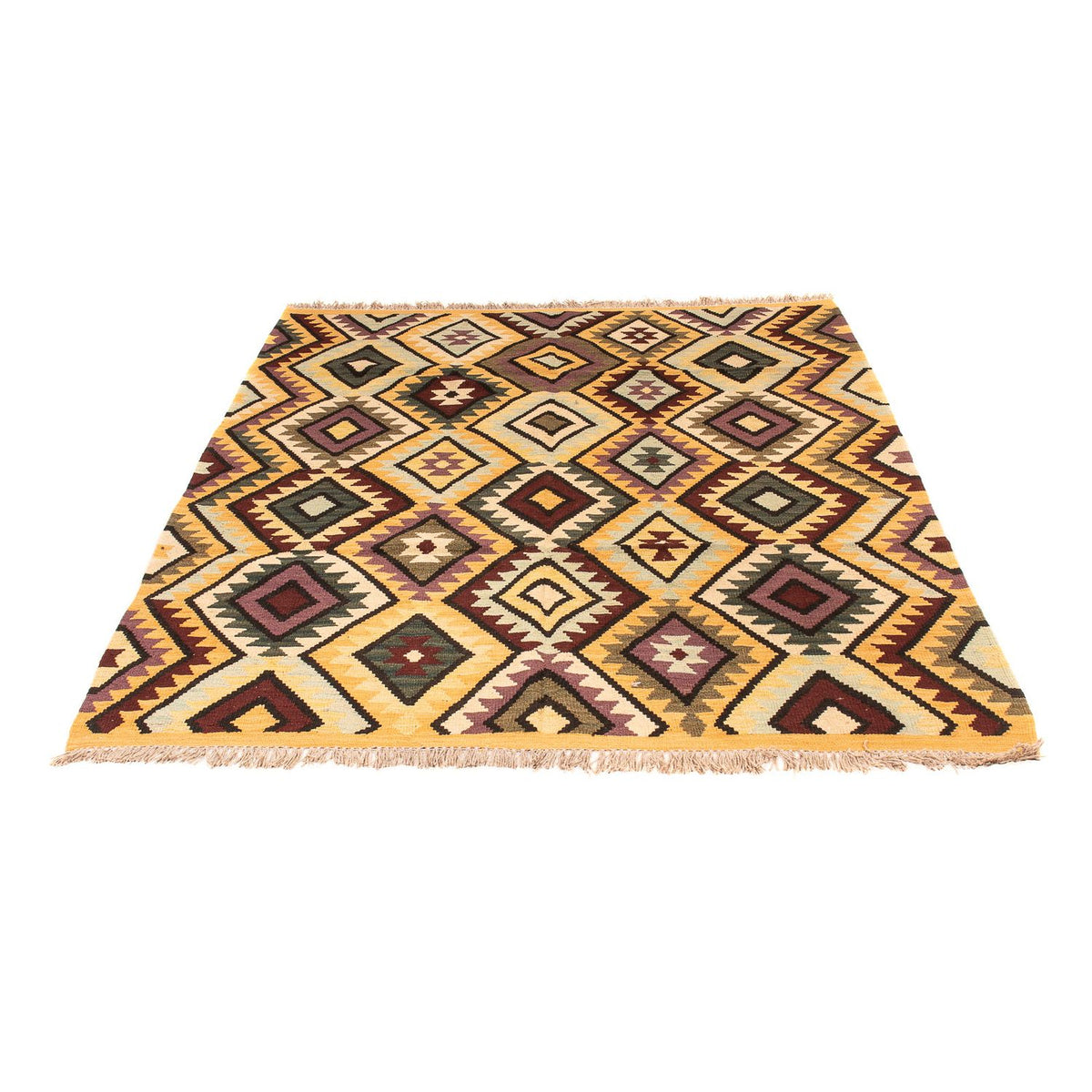 Kelim tapijt - Splash - 193 x 154 cm - veelkleurig