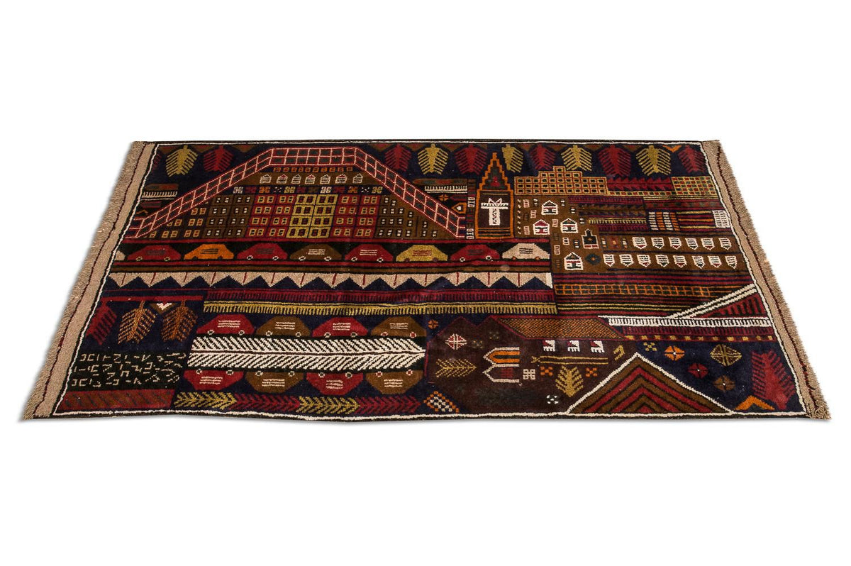 Baluch tapijt - 140 x 85 cm - veelkleurig