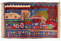 Baluch tapijt - 135 x 89 cm - veelkleurig