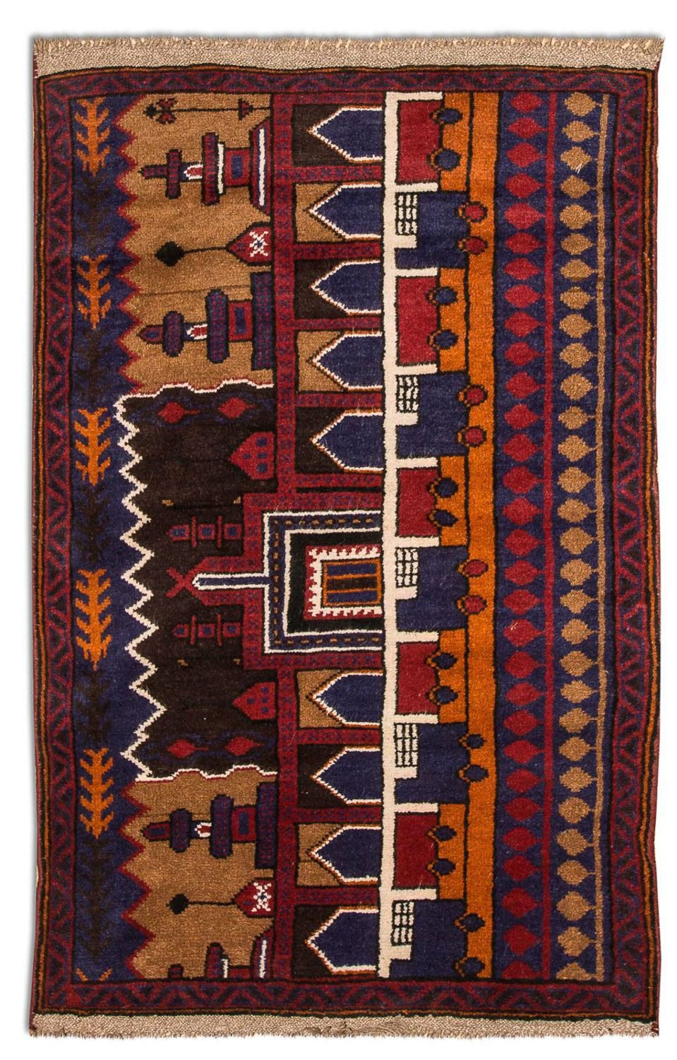 Baluch tapijt - 130 x 83 cm - veelkleurig